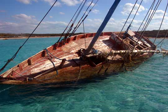 Sunken Haitian Boat